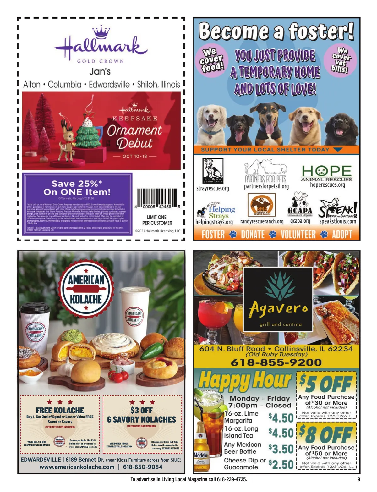 Living Local Holiday 2026, Collinsville / Maryville / Granite City edition, page 9
