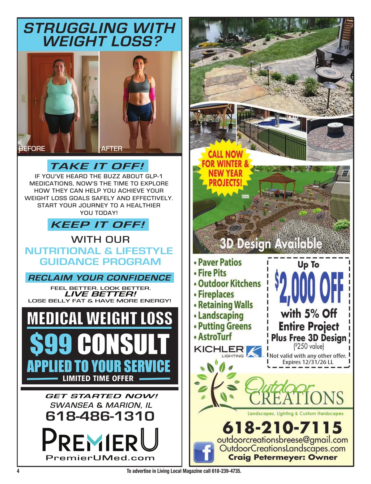 Living Local Holiday 2026, Madison County South edition, page 4