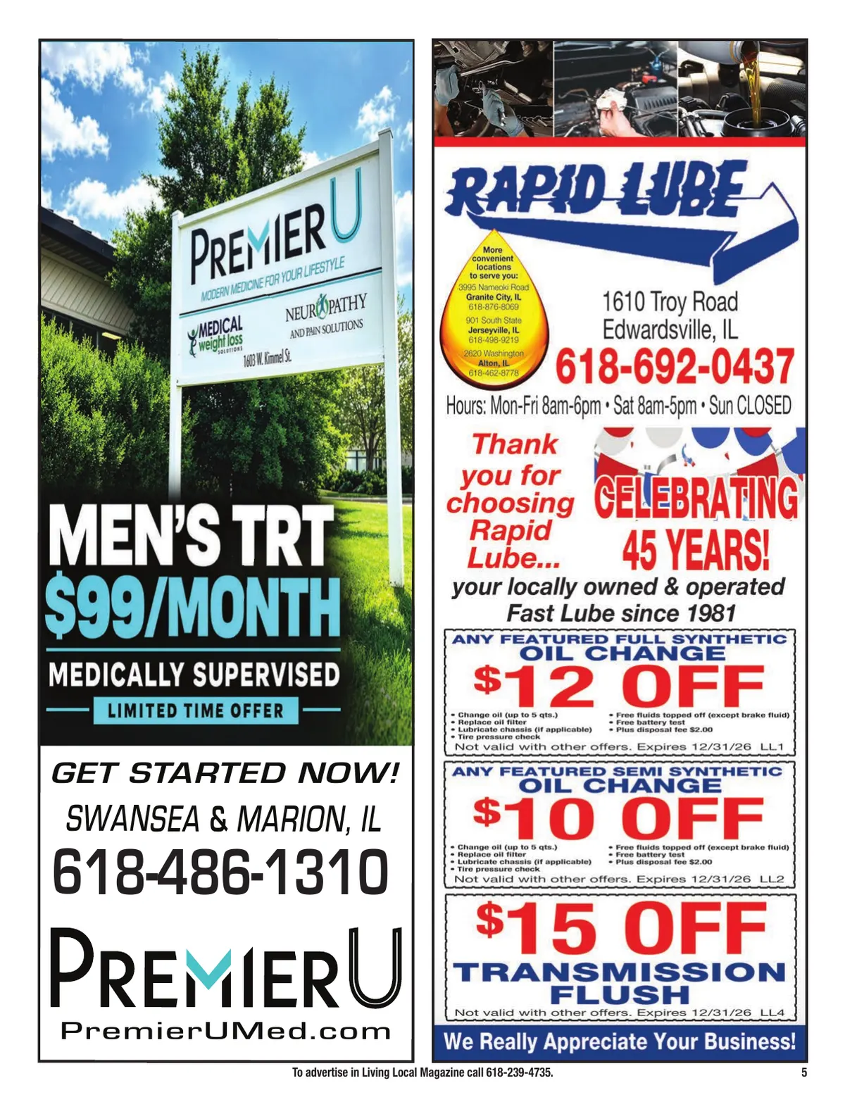 Living Local Holiday 2026, Madison County South edition, page 5