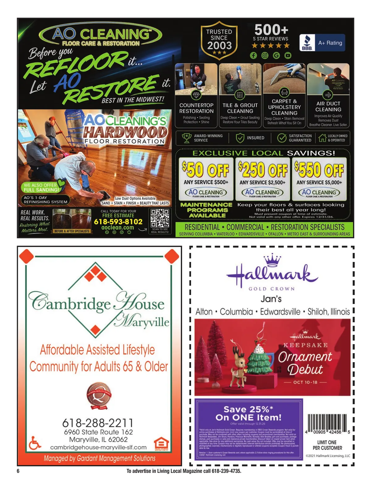 Living Local Holiday 2026, Madison County South edition, page 6