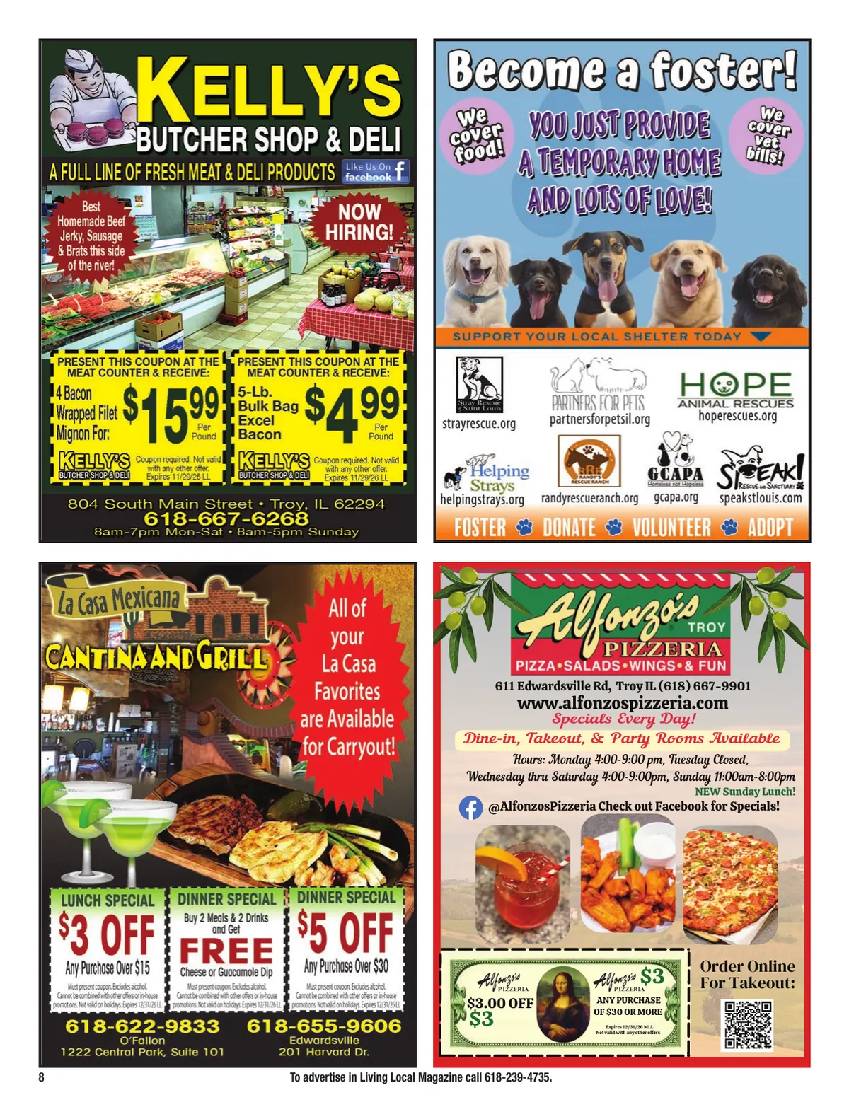Living Local Holiday 2026, Madison County South edition, page 8