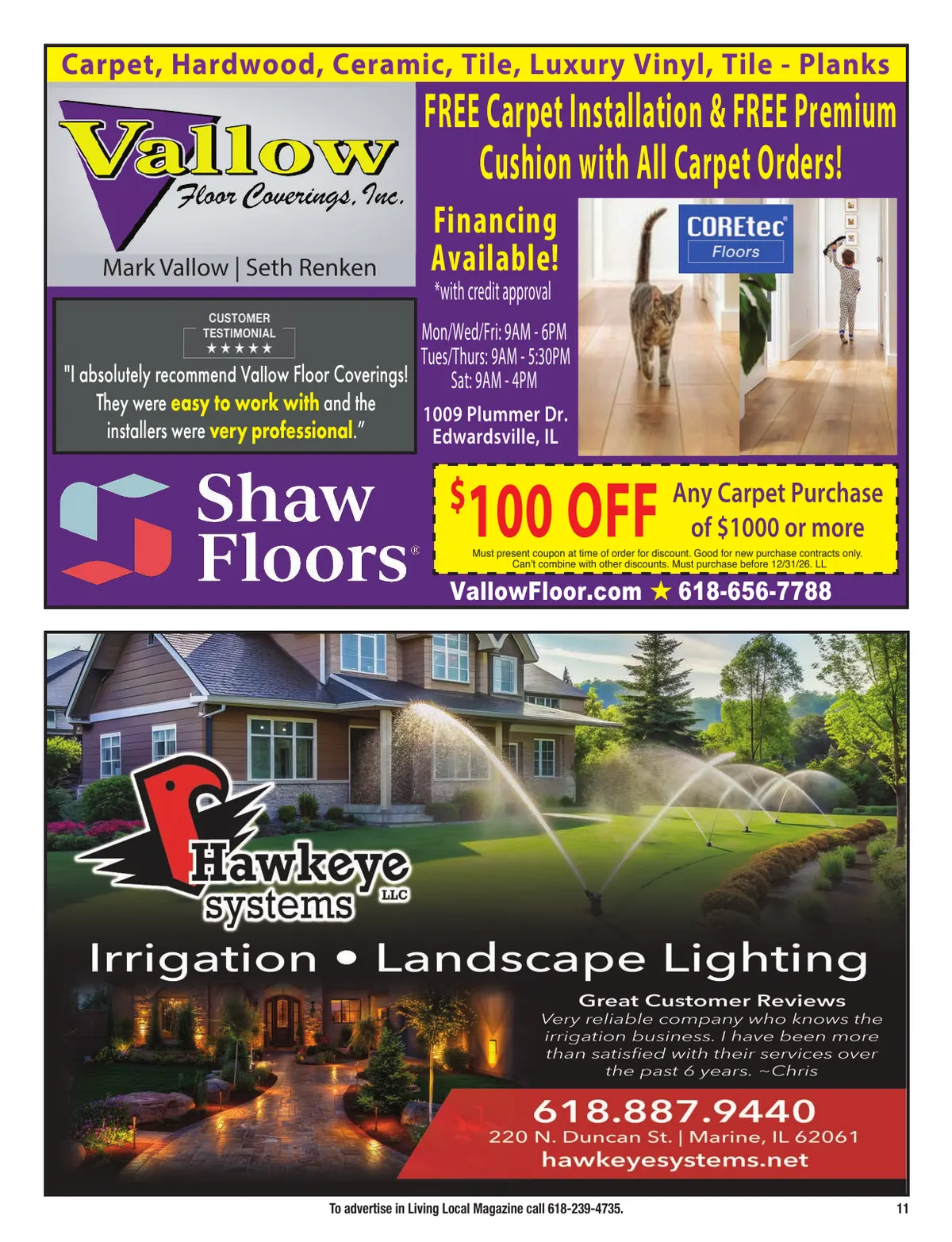 Living Local Holiday 2026, Madison County South edition, page 11
