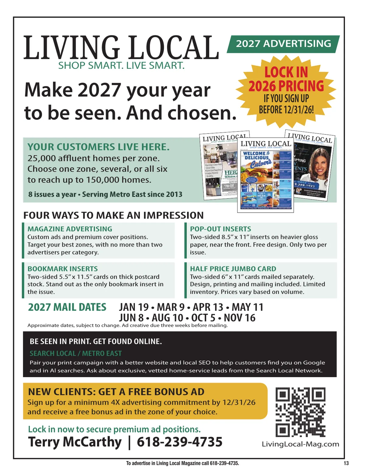 Living Local Holiday 2026, Madison County South edition, page 13