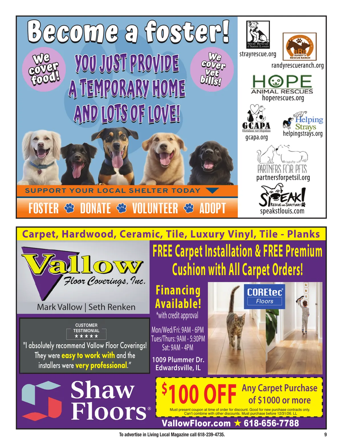 Living Local Holiday 2026, Monroe County / Randolph County edition, page 9